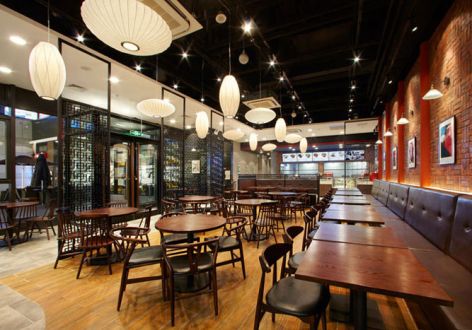 南京餐饮店混搭风格399平米装修案例