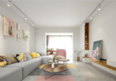球新社区122平三居室北欧风格装修案例