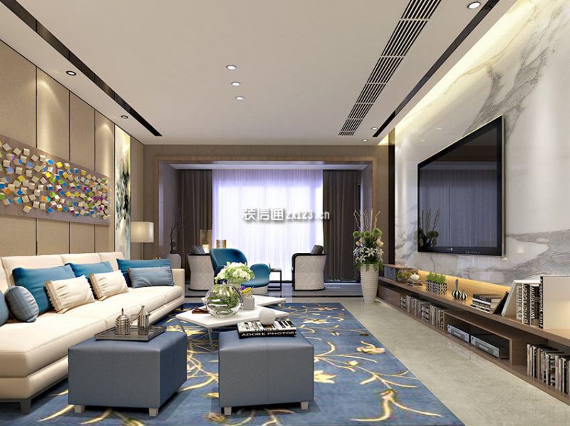 泛海国际现代风格140平米四居室装修案例