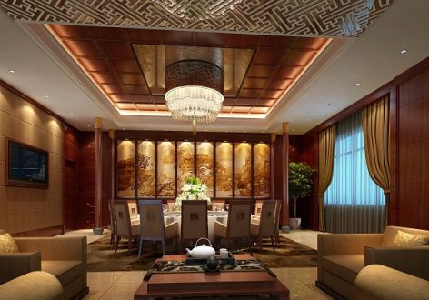 酒店3500平米中式风格装修案例