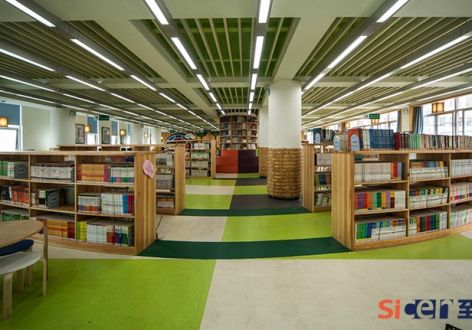 武汉图书馆混搭风格847平米装修案例