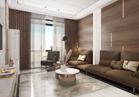 锦霞南园115㎡三居室现代风格装修案例
