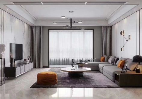 惠安新苑现代风格126平米三居室装修案例