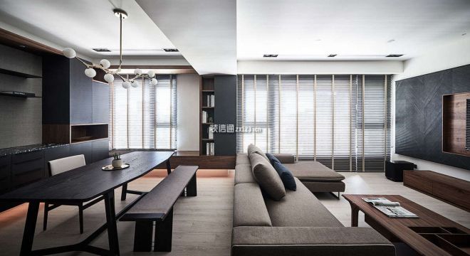中南SOHO城现代风格174平米四居室装修案例