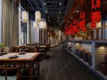 郑州餐饮空间520平米现代中式风装修案例