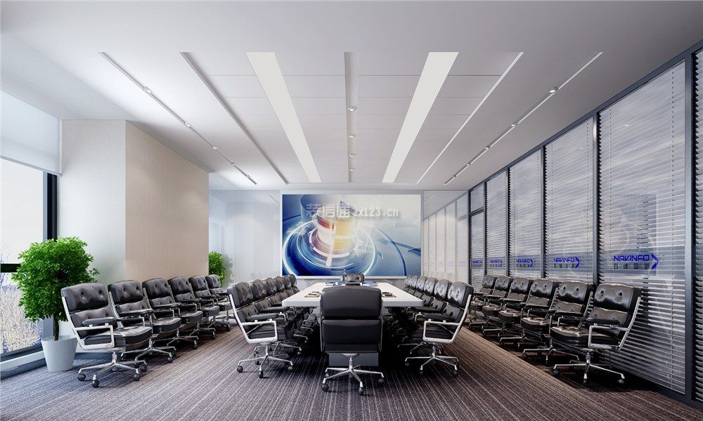 会议室装修吊顶效果图 会议室设计图片 