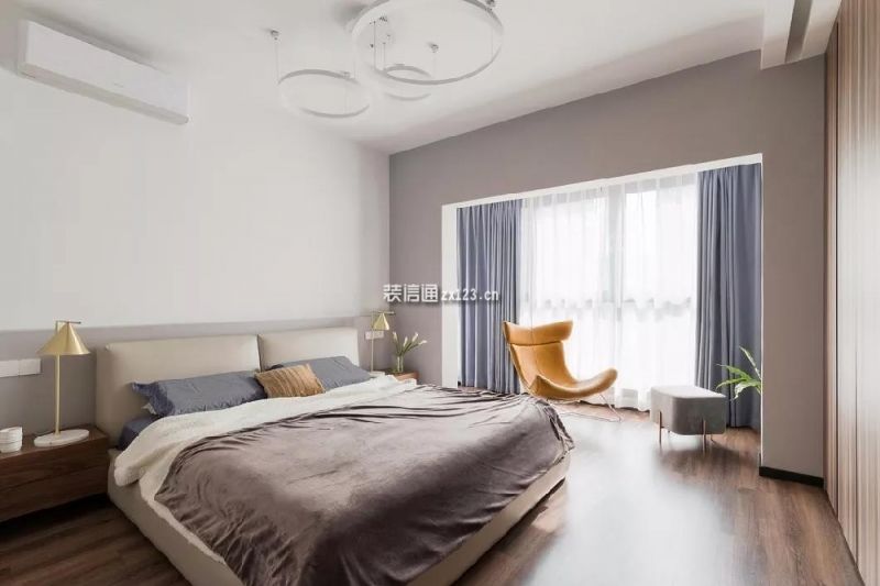 新城滨湖云境现代风格146平米三居室设计效果图案例