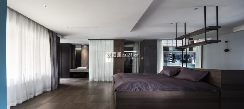 保利罗兰香谷92㎡现代工业风三居室装修案例
