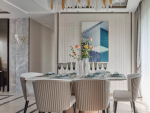 滨海·橙里现代风格124平米三居室设计效果图案例