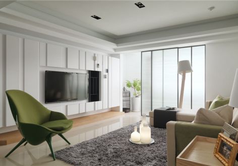建发鹭洲国际简约现代150平米三居室装修案例