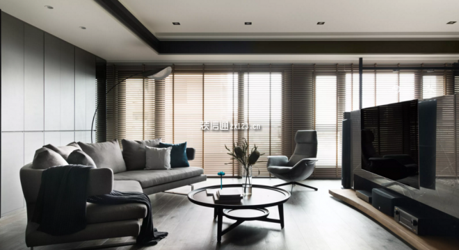 玉融正荣府现代风格150平米三居室设计效果图案例