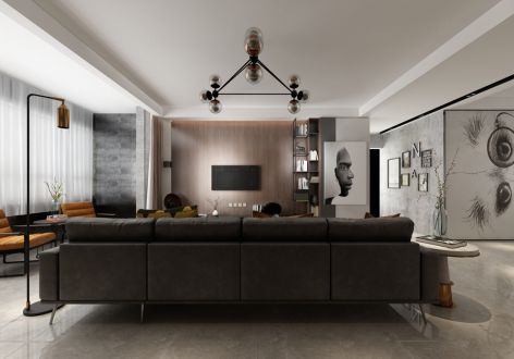 恒大新城170㎡四居室现代风格装修案例