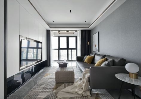 瑞居海布斯卡现代风格112平米三室两厅装修案例