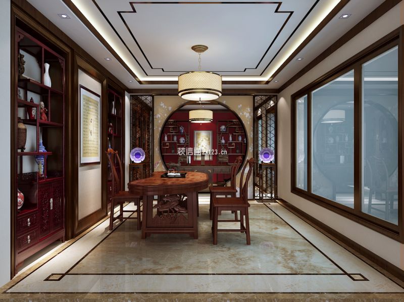 北京院子中式风格500平米别墅装修案例