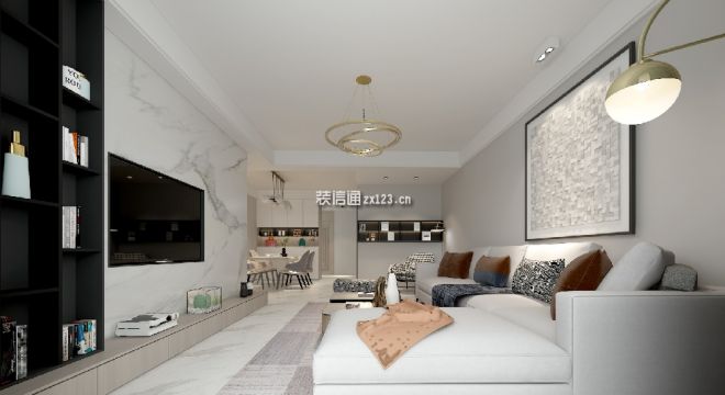 新华公寓136㎡四居室现代简约装修案例