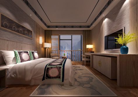 酒店新中式风格1500平米装修案例