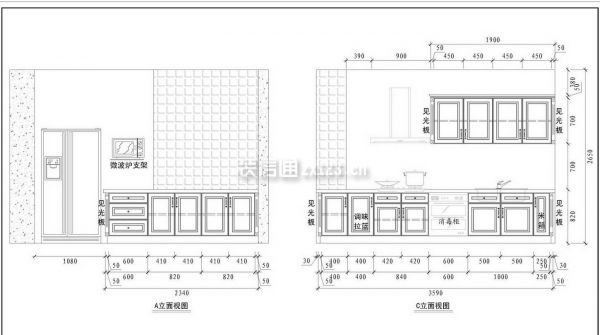 厨房橱柜装修结构图
