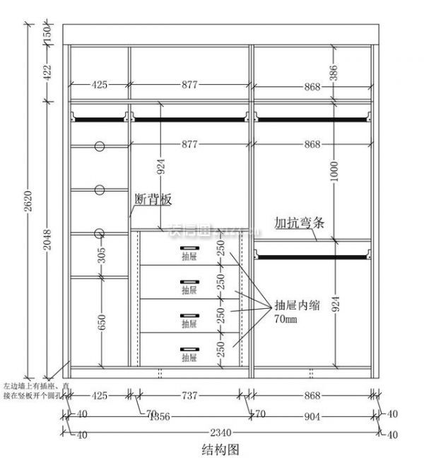 柜子装修结构图