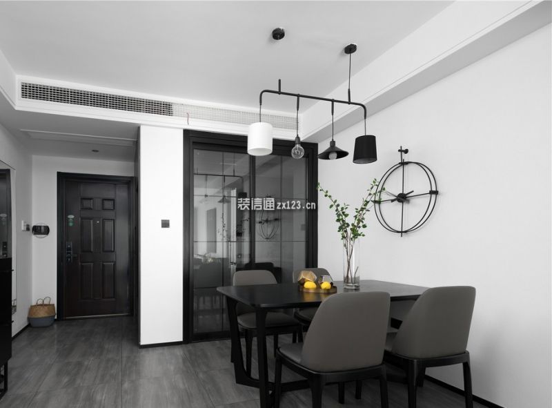 奥园·翡翠岚都现代风格110平米三居室设计效果图案例