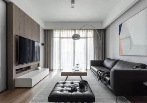 诺贝尔城115平三居室现代简约风格装修案例