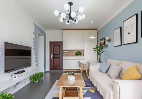湟普国际85平二居室北欧极简风格装修案例