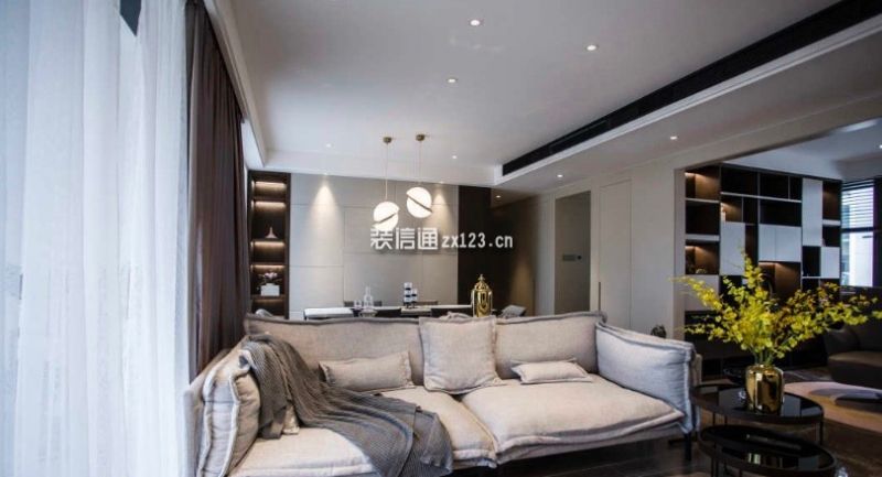 龙湖尚城135平三居室现代简约风格装修案例