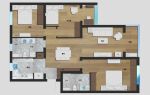 虹康新苑106平米现代简约三居室装修案例