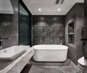 四室两厅两卫装修卫生间浴缸设计效果图