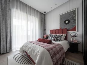 卧室窗帘效果 卧室窗帘效果图 家庭卧室装修设计图