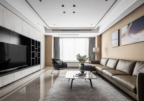 华辉东方城现代风格180平米四居室装修效果图案例