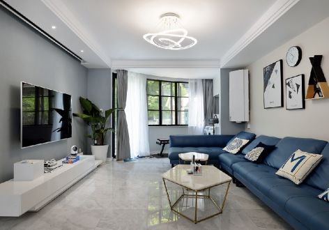 中海国际117平三居室现代简约风格装修案例