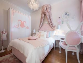 100平米三室一厅公主房粉色装修效果图
