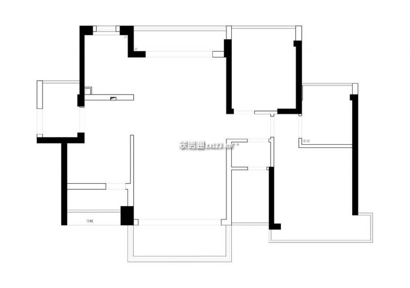 叙风家园120平米轻奢风格三居室装修案例