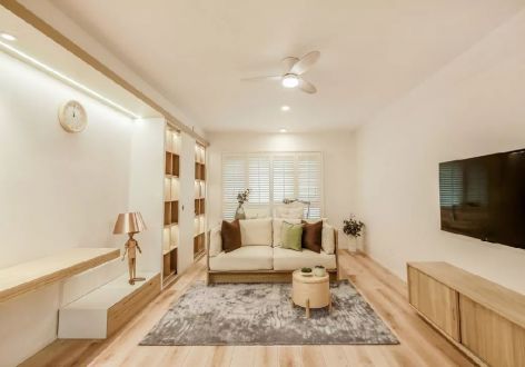 南桂园112㎡三居室日式风格装修案例