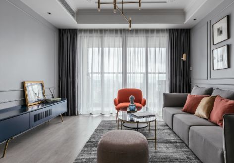 文德蓝光未来城欧式风格158平米四居室设计效果图案例