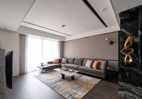 中海凤凰熙岸现代风格95平米三居室设计效果图案例