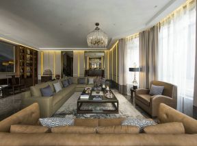 新古典风格别墅客厅沙发装修布置图片