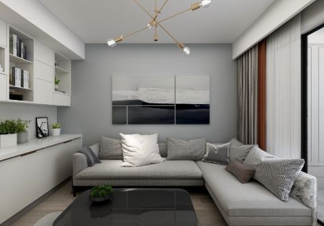 风尚米兰90平米现代二居室装修案例