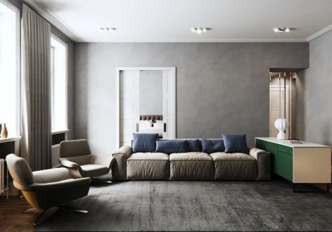 金马国际80平米二居室简约风格装修案例