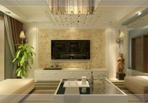 东湖明珠3期130㎡现代简约风格三居室装修案例