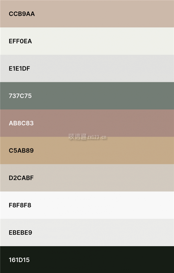 灰度比较大的颜色适合局部"大面积"使用,比如一面墙,一个床头靠背,一