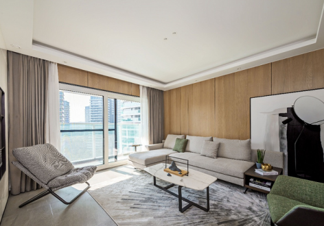 中庚·香江世界现代风格112平米三居室设计效果图案例