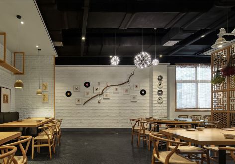 餐厅新中式风格750平米装修案例