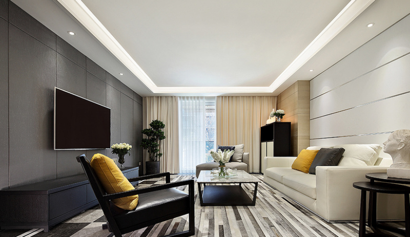 中庚香澜现代风格140平米四居室设计效果图案例