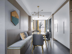 绿扬河景东城现代风格91平米二居室设计效果图案例