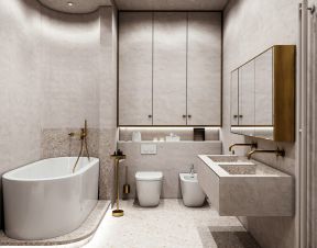 現代歐式衛生間 衛生間設計浴缸 衛生間設計效果圖