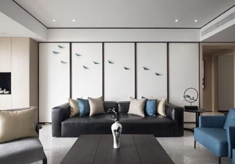 香格里拉182平米四居室轻奢风格装修案例