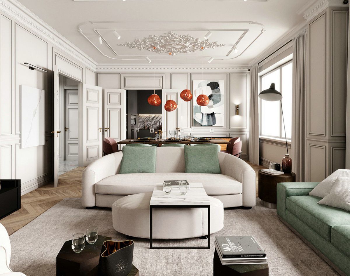 现代欧式风格客厅沙发装修效果图片