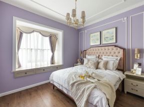 臥室紫色圖片 現代歐式臥室裝修效果圖