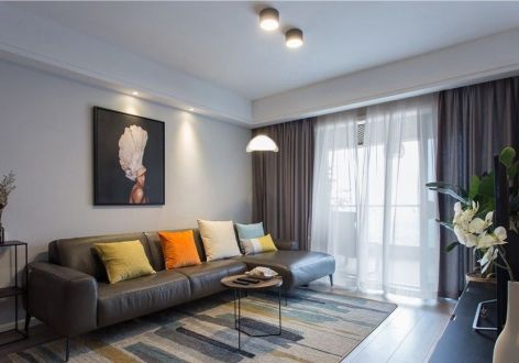 中南·林樾现代风格124平米三居室设计效果图案例